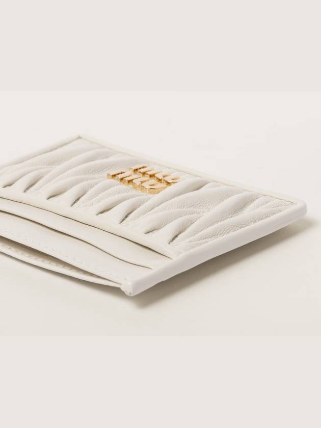 Matelasse Nappa Leather Card Wallet White - MIU MIU - BALAAN 3