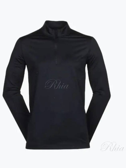 Golf Dri Fit Victory Half Zip Long Sleeve T-Shirt Black - NIKE - BALAAN 2