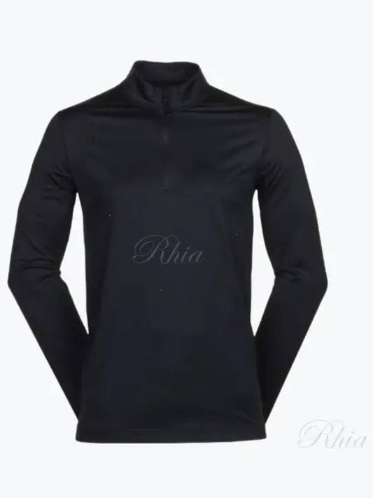 Golf Dri Fit Victory Half Zip Long Sleeve T-Shirt Black - NIKE - BALAAN 2