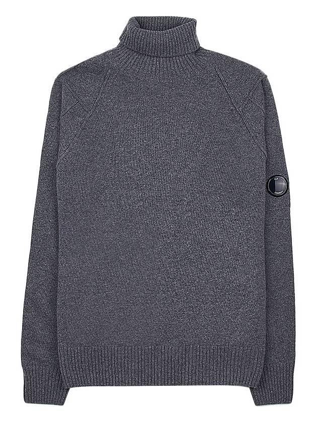 Lens Detail Lambswool Turtleneck Grey - CP COMPANY - BALAAN 11