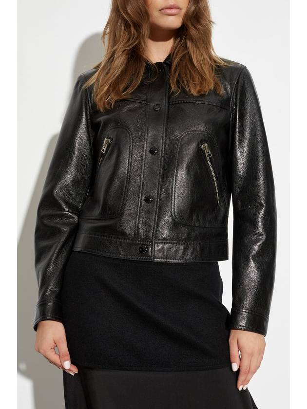 Tom Ford Leather Jacket, Women's, Black - TOM FORD - BALAAN 3