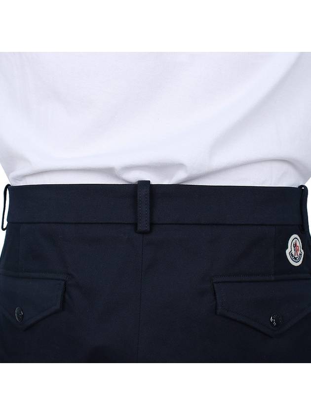 Gavardine Straight Pants Navy - MONCLER - BALAAN 7