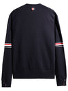 Milano Stitch Sprite Armband Cotton V-neck Cardigan Navy - THOM BROWNE - BALAAN 3