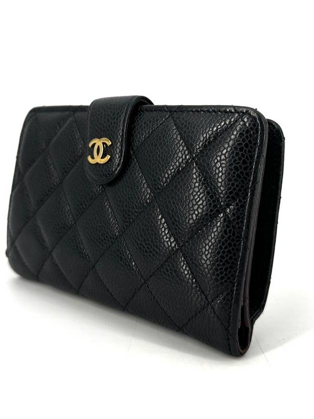 Caviar Diary Gold Logo Medium Wallet - CHANEL - BALAAN 3