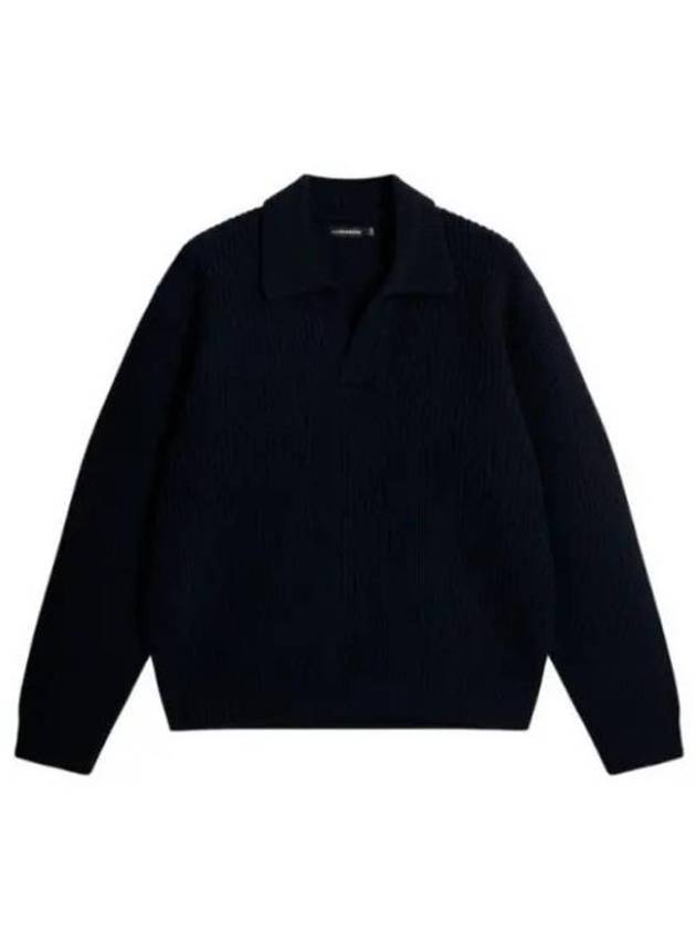 Men's Jethro Heavy Polo Knit Top Navy - J.LINDEBERG - BALAAN 2