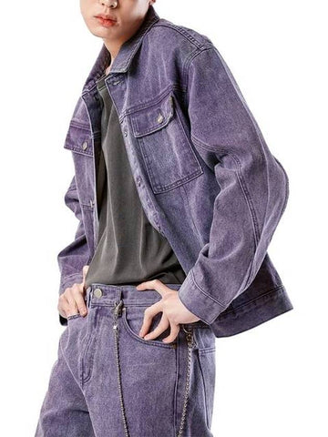 Cairo Pigment Denim Jacket Purple - PHILOGRAM - BALAAN 1