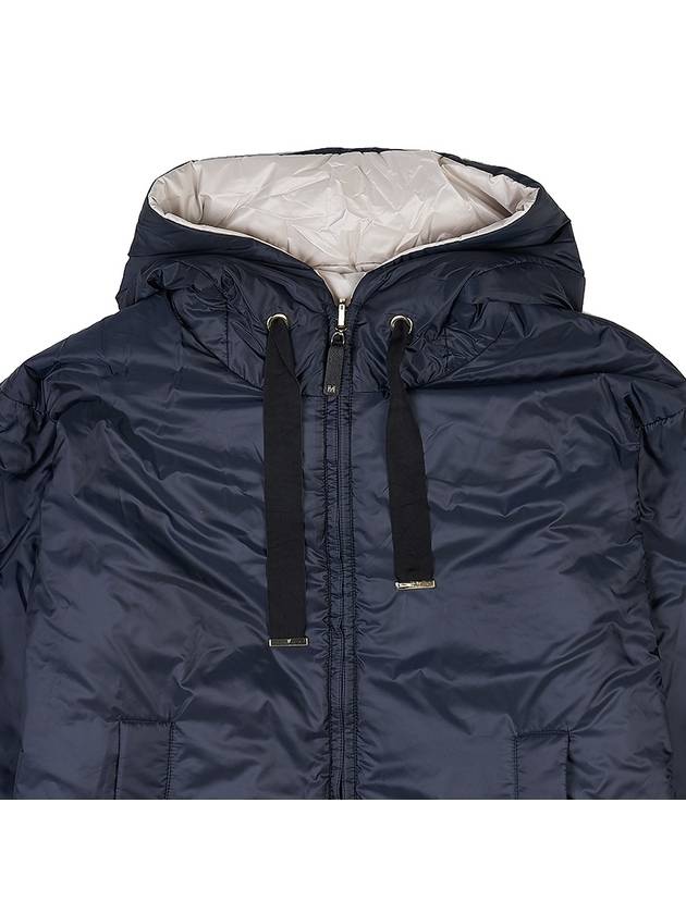 Women's Cezanne Reversible Water Repellant Canvas Padding Midnight Blue - MAX MARA - BALAAN 7