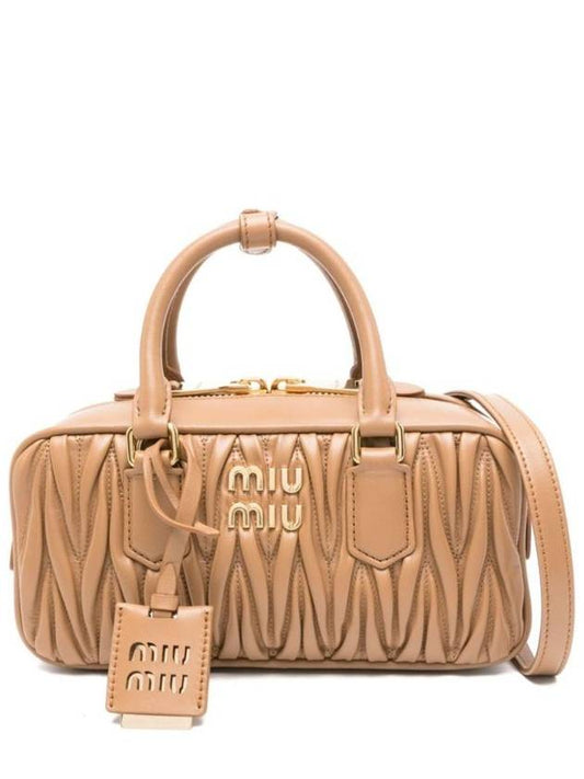 WOMEN S ARCADIE LEATHER HANDBAG 5BB142N88F098L - MIU MIU - BALAAN 1