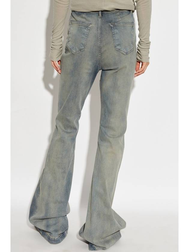 Rick Owens DRKSHDW Denim Flares Bolan, Women's, Blue - RICK OWENS - BALAAN 4