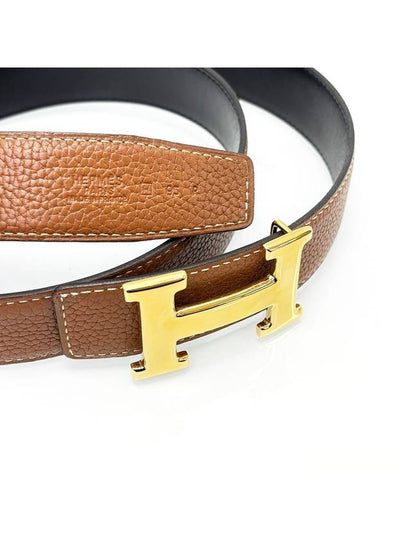 Brown Constance H Belt Courchevel 4VHET36410 - HERMES - BALAAN 2