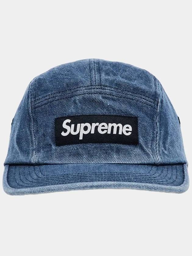 Washed Chino Twill Camp Cap Hat Indigo FW24H7 - SUPREME - BALAAN 1