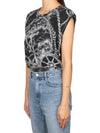 Marine printed short sleeve t-shirt black - BALMAIN - BALAAN 3