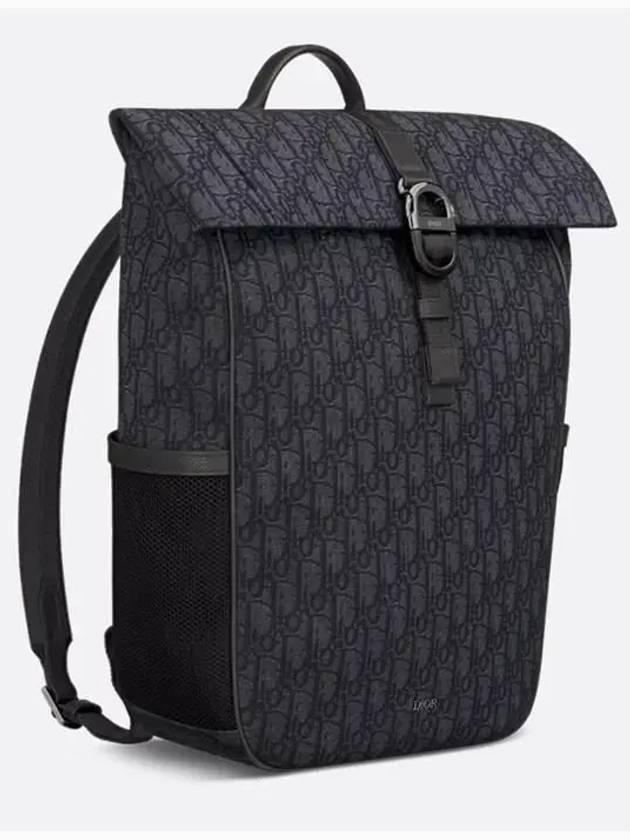 8 Roll Top Oblique Jacquard Backpack Black - DIOR - BALAAN 4