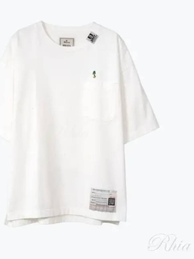 A13TS631 White Duck Embroidery T Shirt - MIHARA YASUHIRO - BALAAN 1