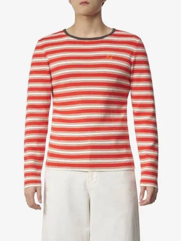 Logo embroidery striped knit red 06N006RED - ERL - BALAAN 1