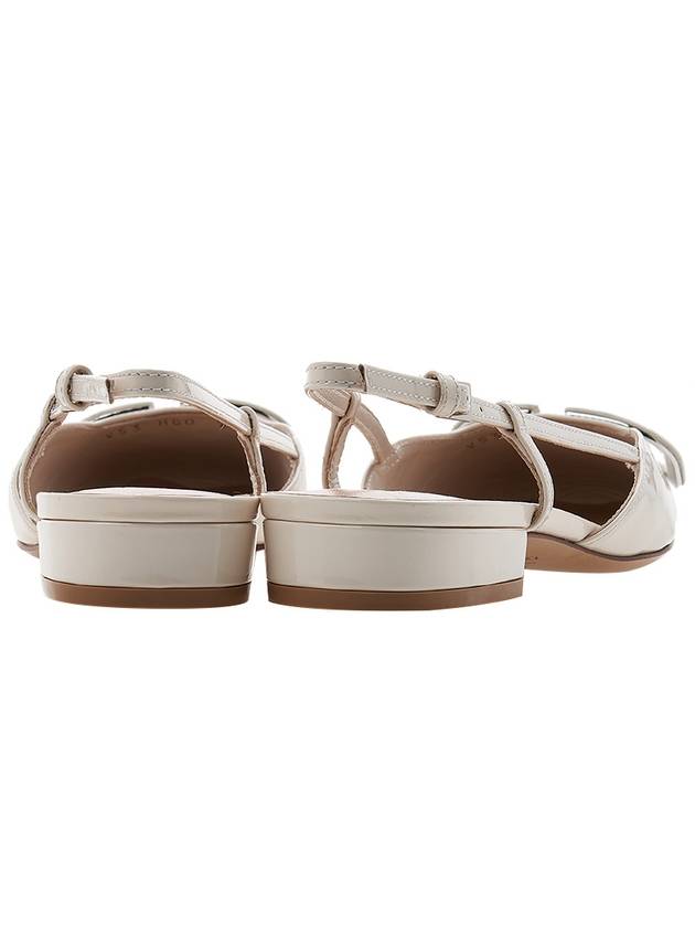 Women's V Logo Signature Leather Mule Sandals White - VALENTINO - BALAAN 5