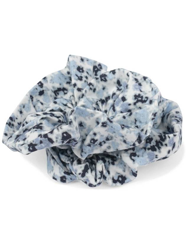 Floral Print Cotton Scrunchie Blue - GANNI - BALAAN 4