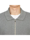 RWB arm banding Milanese stitch collar zip-up jacket gray - THOM BROWNE - BALAAN.