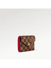 Victorine Damier Eben Half Wallet Brown Red - LOUIS VUITTON - BALAAN 4