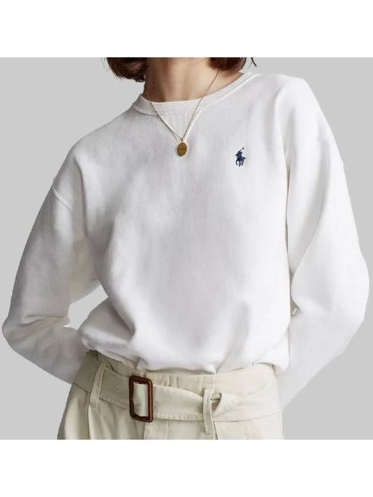 Polo Women s Brushed Lining Pony Logo Embroidered Sweatshirt 211794395002 - RALPH LAUREN - BALAAN 2