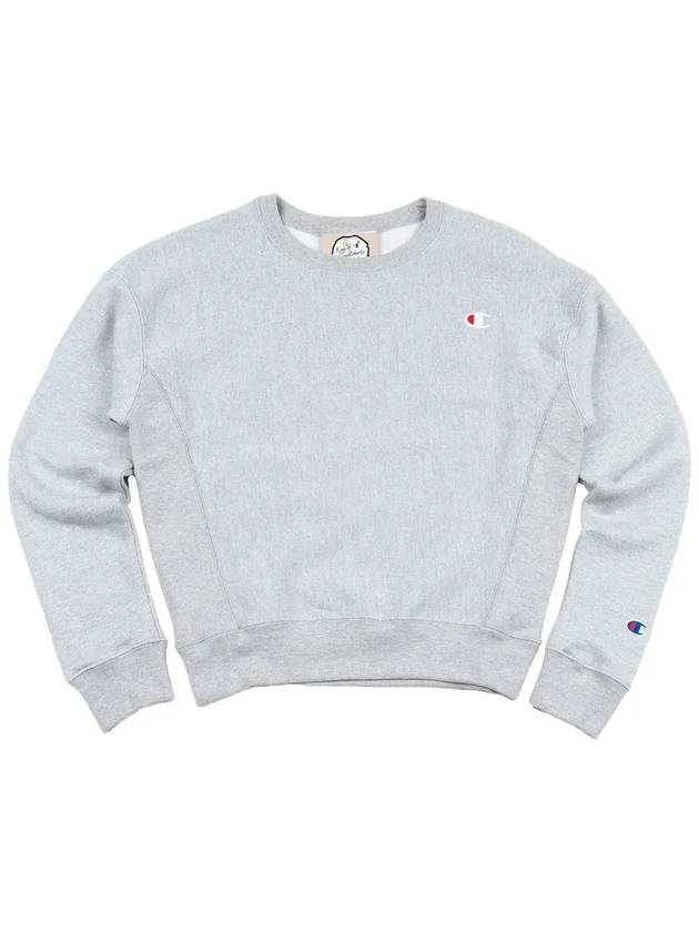 Reverse Weave C Small Logo Crewneck Sweatshirt Oxford Grey - CHAMPION - BALAAN 4