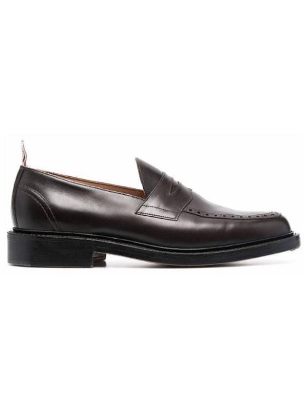 RWB Tab Leather Moccasin Loafers Brown - THOM BROWNE - BALAAN 2