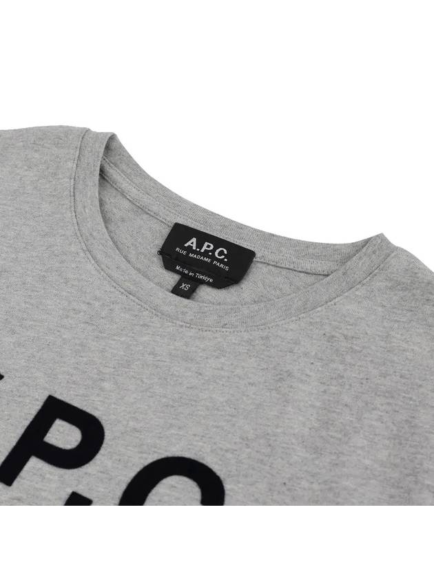 VPC Navy Logo Cotton Short Sleeve T-Shirt Grey - A.P.C. - BALAAN 4