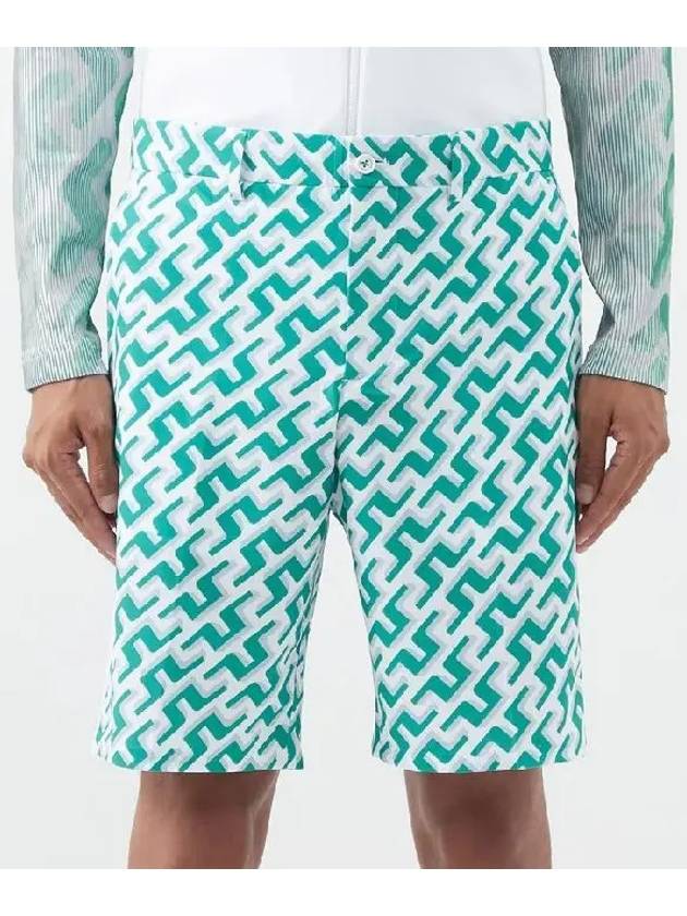 Jay Lindberg Kim Kim Print Technical Golf Shorts Green - J.LINDEBERG - BALAAN 1