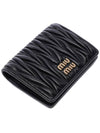 Matelasse Leather Half Wallet Black - MIU MIU - BALAAN 6