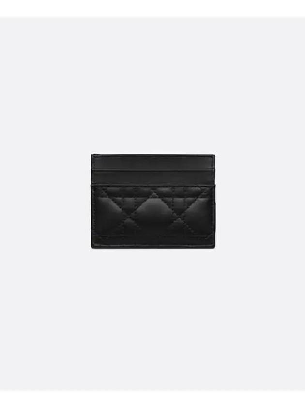 Dior Jolie Freesia Cannage Lambskin Card Wallet Black - DIOR - BALAAN 3