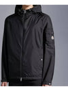 Etiache Rain Hooded Zip Up Black - MONCLER - BALAAN 6