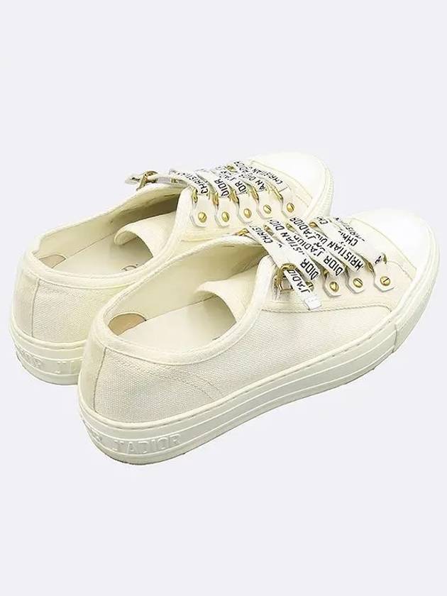 KCK177CVA S06W White Cotton Canvas WALK N Women s Sneakers 225MM - DIOR - BALAAN 5