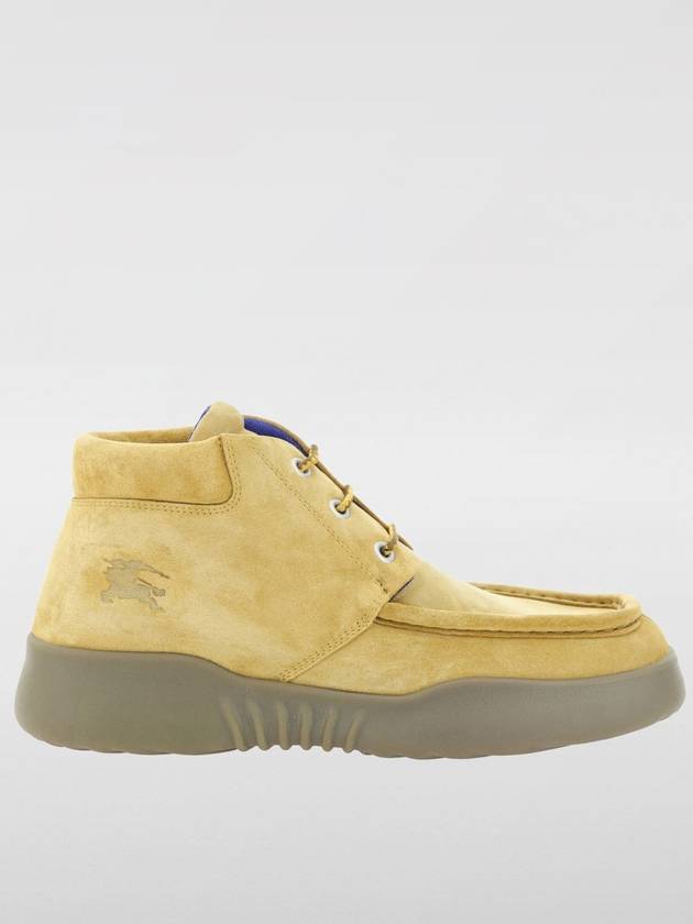 Suede Log Worker Boots Beige - BURBERRY - BALAAN 2