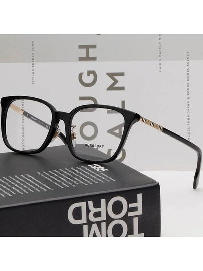 Glasses frame BE2338F 3001 LEAH Asian fit square horn rim black - BURBERRY - BALAAN 2