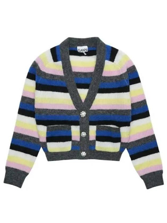 Stripe Wool Cardigan - GANNI - 2