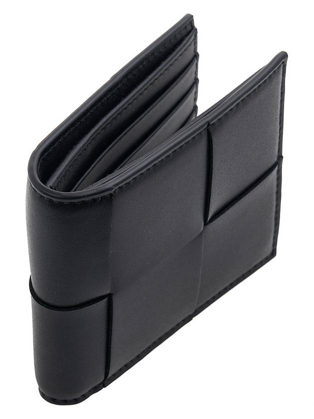 Intrecciato Cassette Half Wallet Black - BOTTEGA VENETA - BALAAN 3