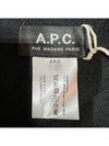 Signature Embroidered Logo Wool Muffler Black - A.P.C. - BALAAN 7