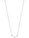 T Smile Pendant 18K Diamond Necklace Silver - TIFFANY & CO. - BALAAN 4