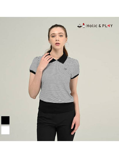 pinstripe jacquard t-shirtHC2WTS016 - HOLIC&PLAY - BALAAN 2