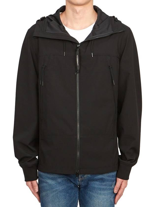 Shell R Goggle Hooded Jacket Black - CP COMPANY - BALAAN 3