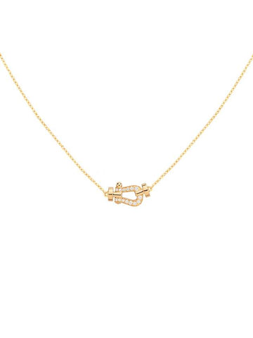 Posten diamond necklace yellow gold small 7B0279 - FRED - BALAAN 1