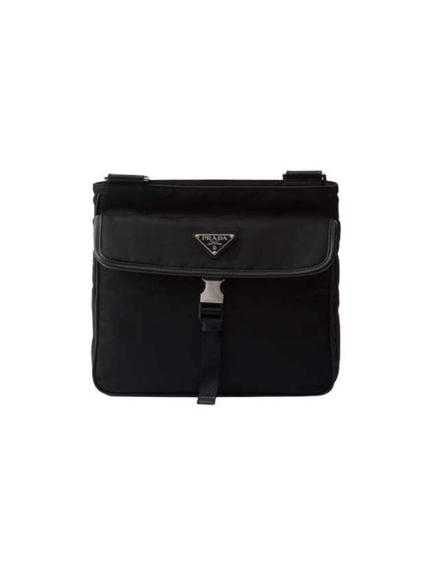 Triangle Logo Re-Nylon Cross Bag Black - PRADA - BALAAN 1