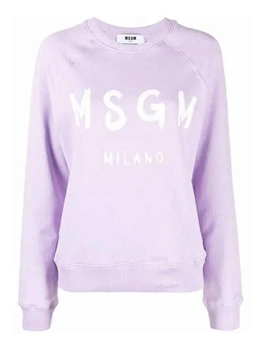 Women's Milan Logo Sweatshirt Lilac - MSGM - BALAAN 2