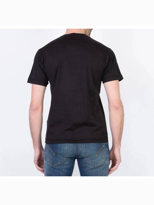 Logo Patch Short Sleeve T-Shirt Black - STONE ISLAND - BALAAN 6