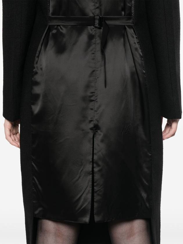 Virgin wool double coat black - PRADA - BALAAN 6