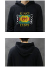 Vintage Logo Cotton Hoodie Black - GUCCI - BALAAN 7