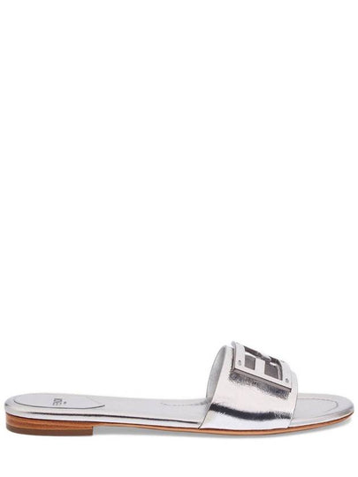 Baguette Nappa Leather Slippers Silver - FENDI - BALAAN 2