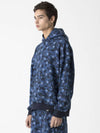 star camo Hoodie sweatshirt Blue Overfit - AOX - BALAAN 4