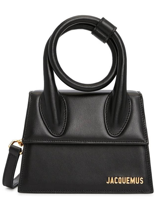 Le Chiquito Noeud Coiled Leather Tote Bag Black - JACQUEMUS - BALAAN 2