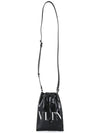 VLTN Logo Shiny Leather Crossbody Bag Black - VALENTINO - BALAAN 8